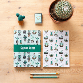 SET DE 2 CUADERNOS CACTUS LOVER