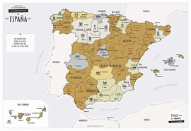 ENJOY MAPS DISCOVER MAPA DISEADA CON TINTA RASCABLE, PAPEL ESTUCADO, 65 X 45 CM