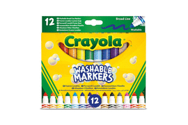 12 ROTULADORES SUPER LAVABLES MAXI PUNTA