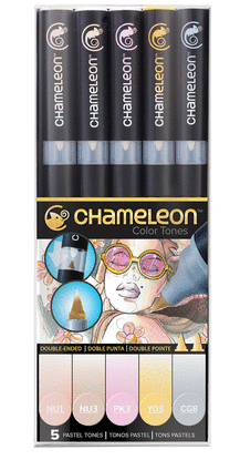 ROTULADORES CHAMELEON COLORES PASTEL BLISTER DE 5 COLORES