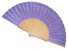 ABANICO CARMEN MARTIN GAITE MORADO