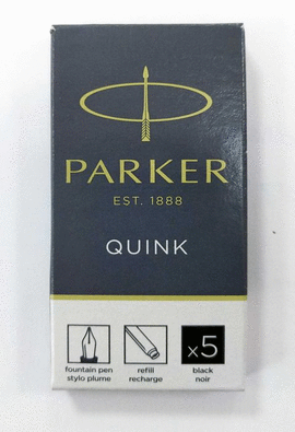 CARTUCHO TINTA PARKER NEGRO B/5