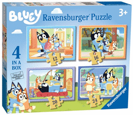 PUZZLE 4 EN 1 PIEZAS 12,16,20,24 BLUEY