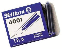 CARTUCHO TINTA PELIKAN 4001 TP/6 AZUL