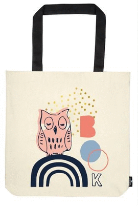 BUHO BOOK. BOLSA DE TELA. TOTEBAG