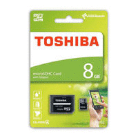 TARJETA MICRO SD 8GB TOSHIBA CL4 + ADAPTADOR