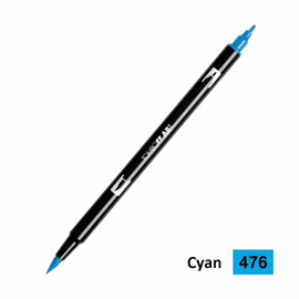 TOMBOW - ROTULADOR DE PUNTA DOBLE, COLOR ROSA (476 CYAN)