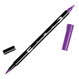 TOMBOW - ROTULADOR DE PUNTA DOBLE, COLOR MORADO (676 ROYAL PURPLE)