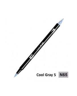 TOMBOW ABT-N75 - ROTULADOR DOBLE PUNTA PINCEL, COLOR GRIS