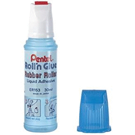 PENTEL INODORE PEGAMENTO L�QUIDO RODILLO APLICADOR DE CAUCHO 30ML