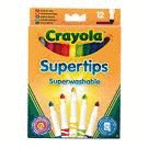 ROTULADORES CRAYOLA SUPERTIPS 12 COLORES LAVABLES