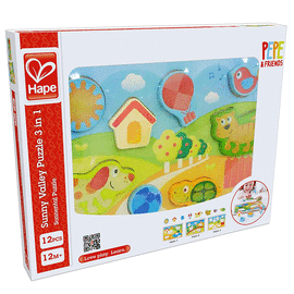JUEGO HAPE ENCAJABLE 3 EN 1 PEPE Y AMIGOS. HAPE