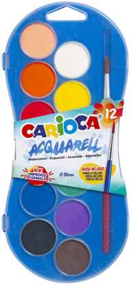 ACUARELAS 12 COLORES CARIOCA ACQUARELL WATERCOLORS