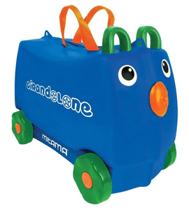 CARRITO GIRANDOLONE CON COLORES Y JUEGOS AZUL. MITAMA