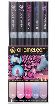 ROTULADORES CHAMELEON COLORES FLORALES BLISTER 5 ROTULADORES