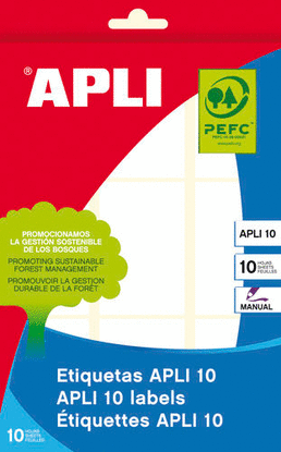 ETIQUETA BLANCA 34X53 10H APLI 01650