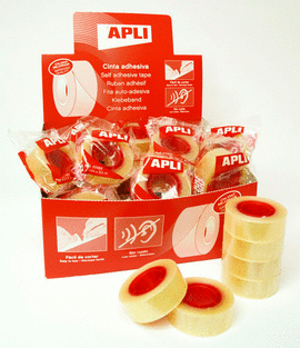 CINTA ADHESIVA APLI TRANSPARENTE 19X33 EXP/35