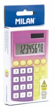 CALCULADORA POCKET 8 DIGITOS SUNSET AMARILLO - ROSA
