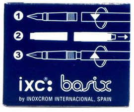 CAJA DE 6 CARTUCHOS DE TINTA AZUL INOXCROM