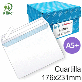 SOBRE BLANCO 4� A17495 176X231 AUTOADHESIVO
