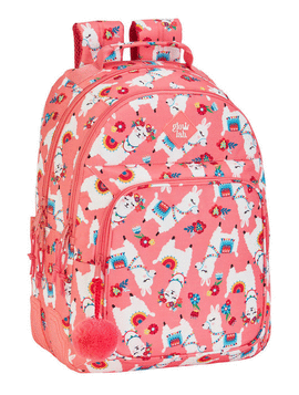MOCHILA DOBLE CON CANTONERAS ADAPTABLE CARRO GLOWLAB LLAMAS.