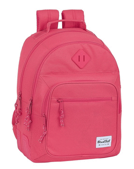 MOCHILA DOBLE CON CANTONERAS ADAPTABLE A CARRO BLACKFIT8. ROSA. SAFTA. 320X150X420MM