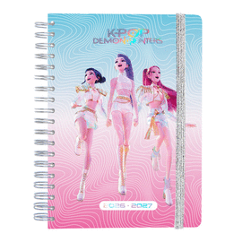 AGENDA ESCOLAR 26/27 SEMANA VISTA A5 12 MESES KPOP DEMON HUNTERS