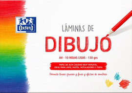SOBRE 10 LAMINAS DIBUJO A4 LISO 130GR