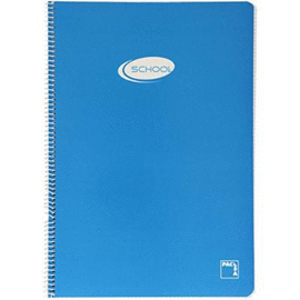 BLOC ESPIRAL F� 80H PP CUADRICULADO 4MM 80GR COLORES SURTIDOS. PACSA