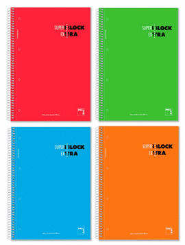 CUADERNO SUPERBLOCK A4 MICR. 160H 5X5 60GR T.DURA SURT