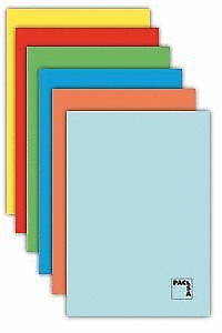 LIBRETA F 50H 70GR PAUTA 3.5MM COLORES SURTIDOS. PACSA