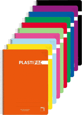 BLOC FOLIO  80H 90G CUADRICULA 4X4 C/M PLASTIPAC T.POLIPROP.