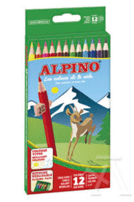 LAPICES DE COLORES ALPINO LARGOS ESTUCHE 12