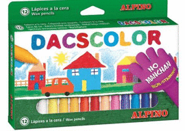 12 CERAS DACSCOLOR COLORES SURTIDOS