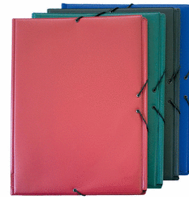 CARPETA 4� GOMAS SOLAPA PLASTICO COLOR AZUL. IBERPLAS