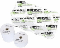 ROLLO PAPEL TERMICO SIN BISFENOL 80X60X12MM KORES
