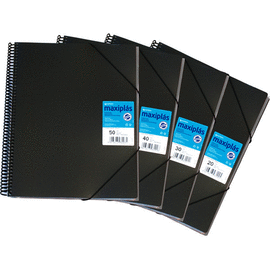 CARPETA 20 FUNDAS MAXIPLAS NEGRA. GRAFOPLAS