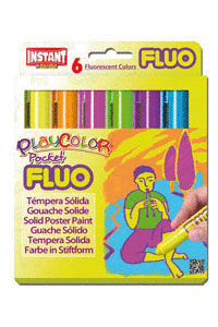 CAJA TEMPERAS 6 COLORES PLAYCOLOR ONE FLUO 10G