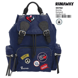 MOCHILA 40 CM, MULTICOLOR . RUNAWAY. PERONA
