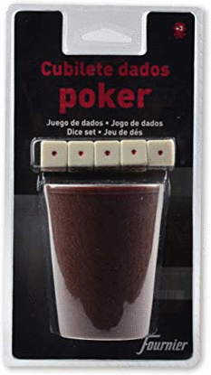 BLISTER CUBILETE + DADOS POKER