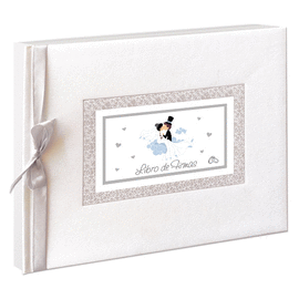 LIBRO DE FIRMAS BODA PAREJA NUBE