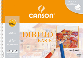 BLOC DIBUJO PAPEL BASIK A3+ 150GR LISO