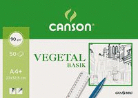 PAPEL VEGETAL MINIPACK 12 HOJAS A4 90 GRS. CANSON