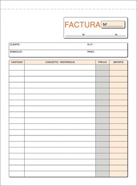 TALONARIO FACTURA 4� T-6 NATURAL CON IVA. LOAN
