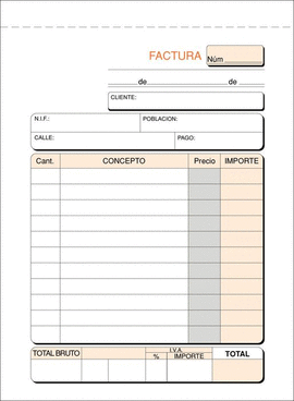 TALONARIO FACTURAS 8� T-68 NATURAL DUPLICADO AUTOCOPIANTE. LOAN