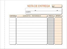 TALONARIO NOTA ENTREGA 8� T-79 APAISADO DUPLICADO AUTOCOPIANTE. LOAN