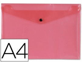 SOBRE VELCRO TAMA�O F� A4 ROJO. CARCHIVO