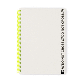 CUADERNO A4 ESPIRAL 'NOT CROSS' 100H CUADR GREY