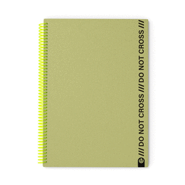 CUADERNO A4 ESPIRAL 'NOT CROSS' 100H CUADR ARMY GREN