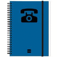 INDICE TELEFONICO 10X15CM ESPIRAL AZUL